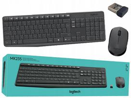 Belaidė atspari skysčiams klaviatūra ir pelė Logitech MK235