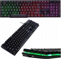 Žaidimų USB klaviatūra su apšvietimu