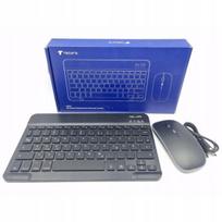 Klaviatūra su pele Tecurs KB566, Bluetooth, tylus QWERTZ išdėstymas, pilka