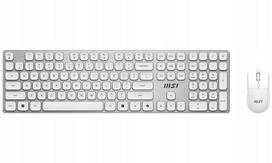 Belaidė klaviatūros ir pelės rinkinys MSI FORGE K210, balta