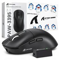 Belaidė žaidimų pelė Attack Shark X3PRO, juoda, 2,4 GHz, BT, USB-C