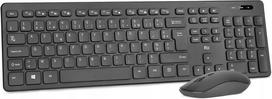 Belaidė klaviatūra ir pelė Rii RK200 + RM200, QWERTZ, vokiečių kalba