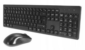 Belaidė klaviatūra ir pelė MEDION QWERTY PL 298, juoda, USB