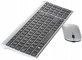 Belaidė USB klaviatūra SLIM su AZERTY FR pelė