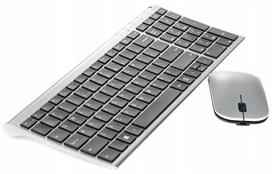 Belaidė USB klaviatūra su pele, 2.4GHz, SLIM, QWERTY PL