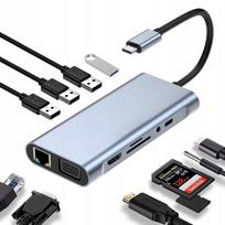 USB-C 11-in-1 hubas su HDMI 4K, USB 3.0 ir PD