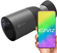 Lauko WiFi IP kamera EZVIZ CS BC1C, 4MP, 2K+, pakraunama, 32GB eMMC