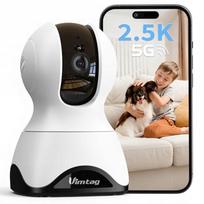Vidaus stebėjimo kamera VIM TAG, 5G WiFi, 360°, AI judesio aptikimas, garso funkcija, naktinis matymas