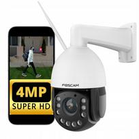 IP kamera FOSCAM SD4H, 4 MP, 18x optinis priartinimas, WiFi, PTZ, balta