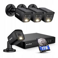 Vaizdo stebėjimo sistema ANNKE, 8 kanalų HD DVR, 1 TB, 4 lauko kameros, 1080p