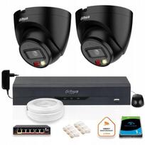 Vaizdo stebėjimo komplektas Dahua 2x IPC-HDW1439V-A-IL-BLACK, 4 MP