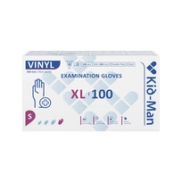 Kid-Man vienkartinės vinilo pirštinės, 100 vnt. (S–XL) - S