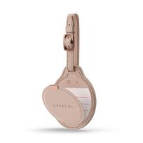 Satechi FindAll Vegan Leather Luggage Tag with Apple Find My – Desert Pink