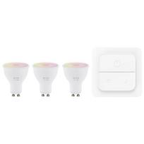 Eglo Connect.z LED lamp, GU10, RGB+CCT, 4.9 W, 420 lm, opal, 3 pcs, wall switch (110417)