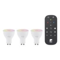 Eglo Connect.z smart bulb, GU10, RGB+CCT, 4.9 W, 420 lm, opal, 3 pcs, remote control (110398)