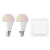 Eglo Connect.z smart bulb, E27, A60, RGB+CCT, 11 W, 1300 lm, opal, 2 pcs, wall switch (110418)