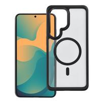 Case for Samsung S26 FE / S25 FE Forcell F-Protect Smoke Hybrid Premium Lite compatible with MagSafe black