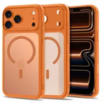 Tech-Protect MAGPEAK CC phone case with MagSafe support for iPhone 17 Pro | iPhone 18 Pro orange