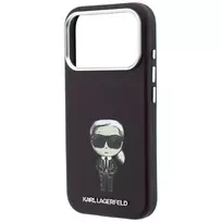 Karl Lagerfeld case for IPHONE 18 Pro Max/ 17 Pro Max compatible with MagSafe (Smooth Ikonik Sketch) burgundy