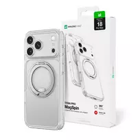 AmazingThing Titan Pro Spin Lens Case for iPhone 18 Pro Max with Rotating Ring and Lanyard Mount, MagSafe Compatible - Clear