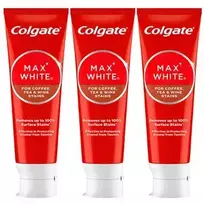 COLGATE Max White Coffee, Tea, Wine Toothpaste Trio - Toothpaste 75ml