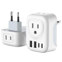 Kelioninis adapteris SL-513C, universalus, kelių jungčių, kompaktiškas