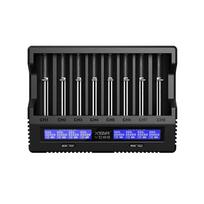 XTAR VC8S 8 lizdų USB-C Li-ion ir Ni-MH akumuliatorių įkroviklis