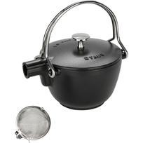 Ketaus arbatinukas Staub 1,15 l, apvalus, juodas