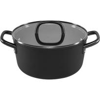Puodas su stikliniu dangčiu ZWILLING Milano, 24 cm, juodas