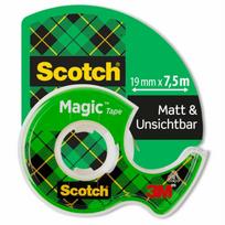 Lipnioji juosta 3M Scotch Magic su rankiniu dalytuvu, 19 mm x 7.5 m, matinė (8-1975D)