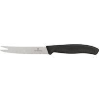Sūrio ir dešros peilis Victorinox Classic 11 cm su dantytais ašmenimis, juodas