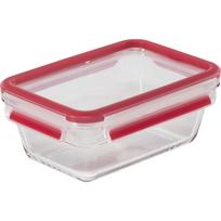 Emsa Clip&Close stiklinis maisto indelis 850 ml, raudonas