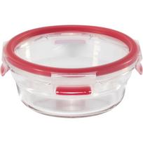 Emsa Clip & Close stiklinis maisto indelis 600 ml, raudonas