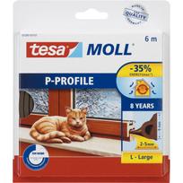 Tesa tesamoll P-Profile langų ir durų sandarinimo juosta 6 m x 9 mm, ruda