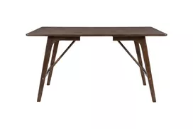 „Kaseidon“ valgomojo stalas 120x80 cm – kaučiukmedis / tamsiai rudos spalvos MDF – pakeičia 19996-016