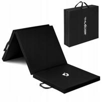 Gimnastikos čiužinys Thunder Mg-02-black, neslystantis, tvirtas, sulankstomas, gimnastikos kilimėlis 180 cm