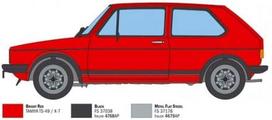 Italeri 3622s 3622s-1:24 vw golf gti rabbit, modeliavimo rinkinys, statinis modeliavimas, rankdarbiai, hobis, klijavimas, plastikinis rinkinys, detalus, nedažytas vidutinis