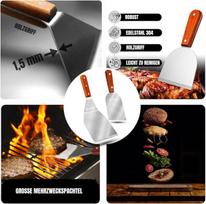 Pukpu Smash Burger rinkinys - burgerių presavimo rinkinys su 6 dalimis, įskaitant nerūdijančio plieno presą - pilnas burgerių grilio rinkinys - priedai smulkintiems burgeriams ir bbq