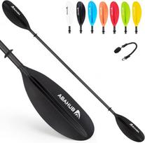 Abahub anglies pluošto irklas baidarei 230 cm / 220–240 cm reguliuojamas su irklo pavadėliu, skirtas plaukioti baidarėmis, valtimis, kanojų, anglies pluošto kotas, plastikinis mentės juodas/baltas/mėlynas/žalias/oranžinis/geltonas/turkio spalvos