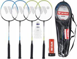 BADMINTONO RINKINYS WISH 4 x RAKETĖS 3 x SMIGINIAI KREPŠYS