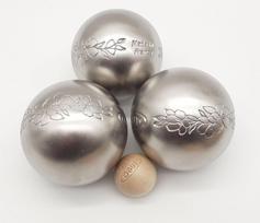 Gėlėtas Obut Loisir Inox Classic petankės rutulys iš Prancūzijos