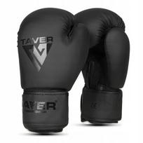 Bokso pirštinės sparingui, juodos matinės, kickboxing Taver Black 12 oz