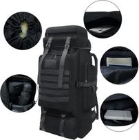 Wesoke 80l žygio kuprinė, kelioninis molle ruksakas, kariniai taktiniai dienos ruksakai, pastorintas, reguliuojamas, vandeniui atsparus didelės talpos lauko ruksakas su usb jungtimi, juodas