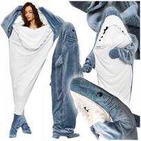 Antklodė ryklio miegmaišis kostiumas shark dovana mielas šiltas dydžiai kostiumas xl