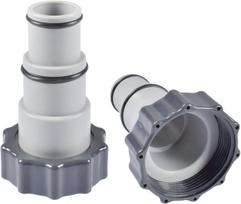 Baseino adapteris A - žarnos adapteris baseinui 38 mm ir 32 mm - baseino priedai žarnos antgalis su sandarinimo žiedu (2 vnt. komplektas)