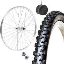 Priekinis ratlankis 24 x 1.75 + mtb padanga 24 x 1.95 + oro kamera | pilnas kalnų dviratis 24 colių