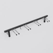 Qls handels sienų laikiklis slidėms s3 4 poroms 83 cm nordic walking trekingo lazdos slidžių laikiklis kablio bėgelis su apsaugine gumos danga, skirta vietą taupančiam saugojimui