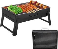 Roimoe angliniai griliai bbq nešiojamas stalo grilis stovyklavimo grilis iškylų grilis nuimami bbq griliai sulankstomas grilis mini grilis lauko terasai stovyklavimui (didelis) juodas