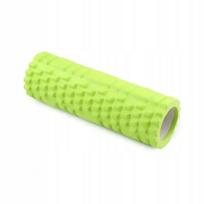 Rolleris masažinis volelis su putplasčiu, skirtas mankštai, jogai ir fitnesui, žalias
