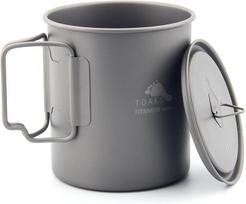 Toaks titano puodelis ir titano puodas skirtas stovyklavimui (750 ml puodelis)